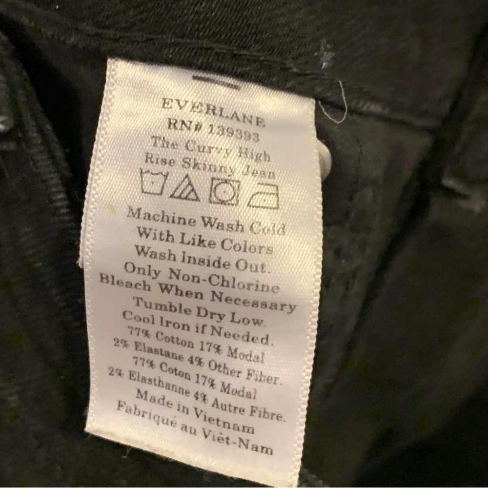 Everlane The Curvy High-Rise Skinny Jean Jeans Size 31 Crop Shade Black - Picture 4 of 7